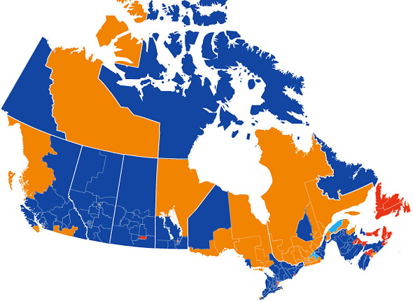 2011 Canadian Electoral Map